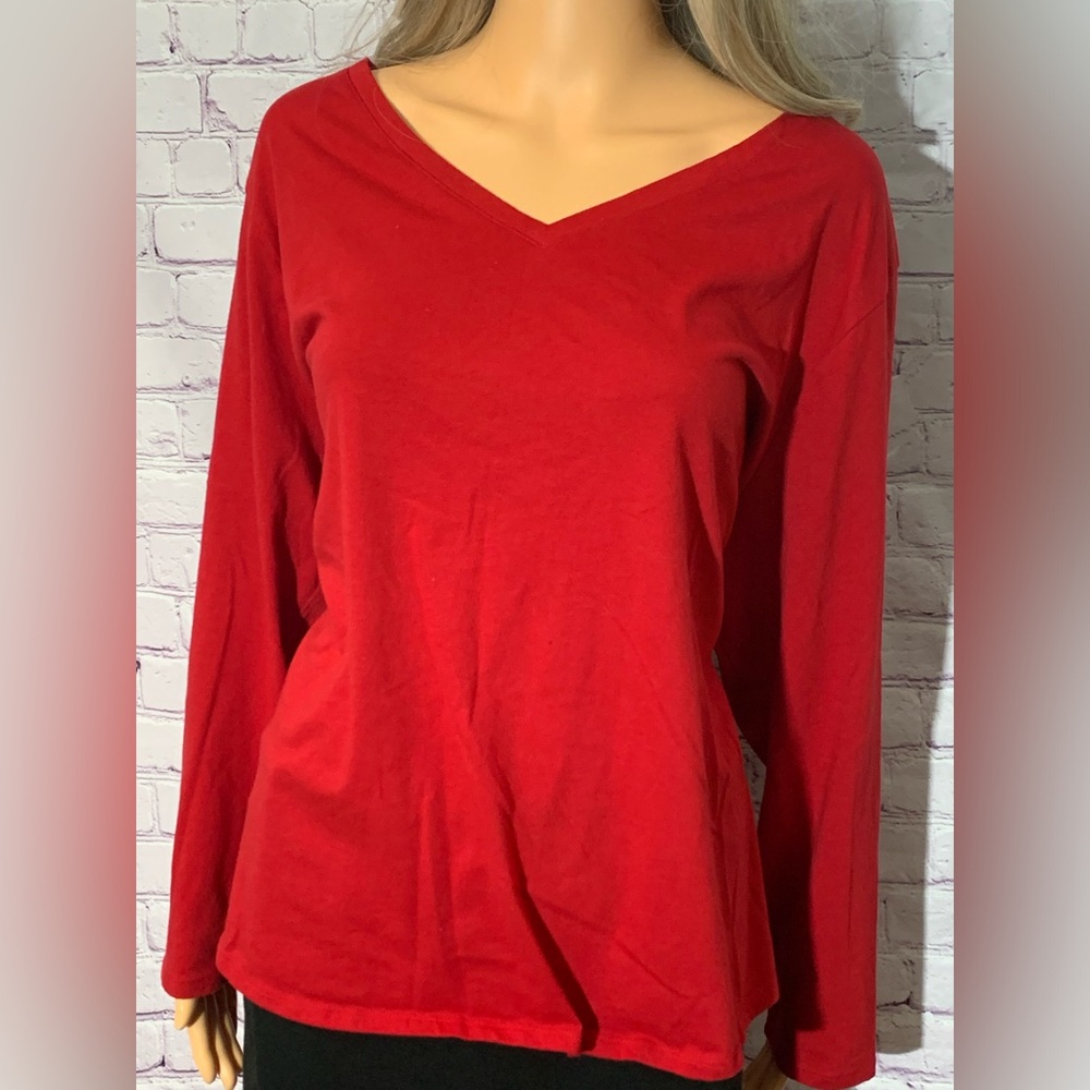 Women’s red long sleeved top